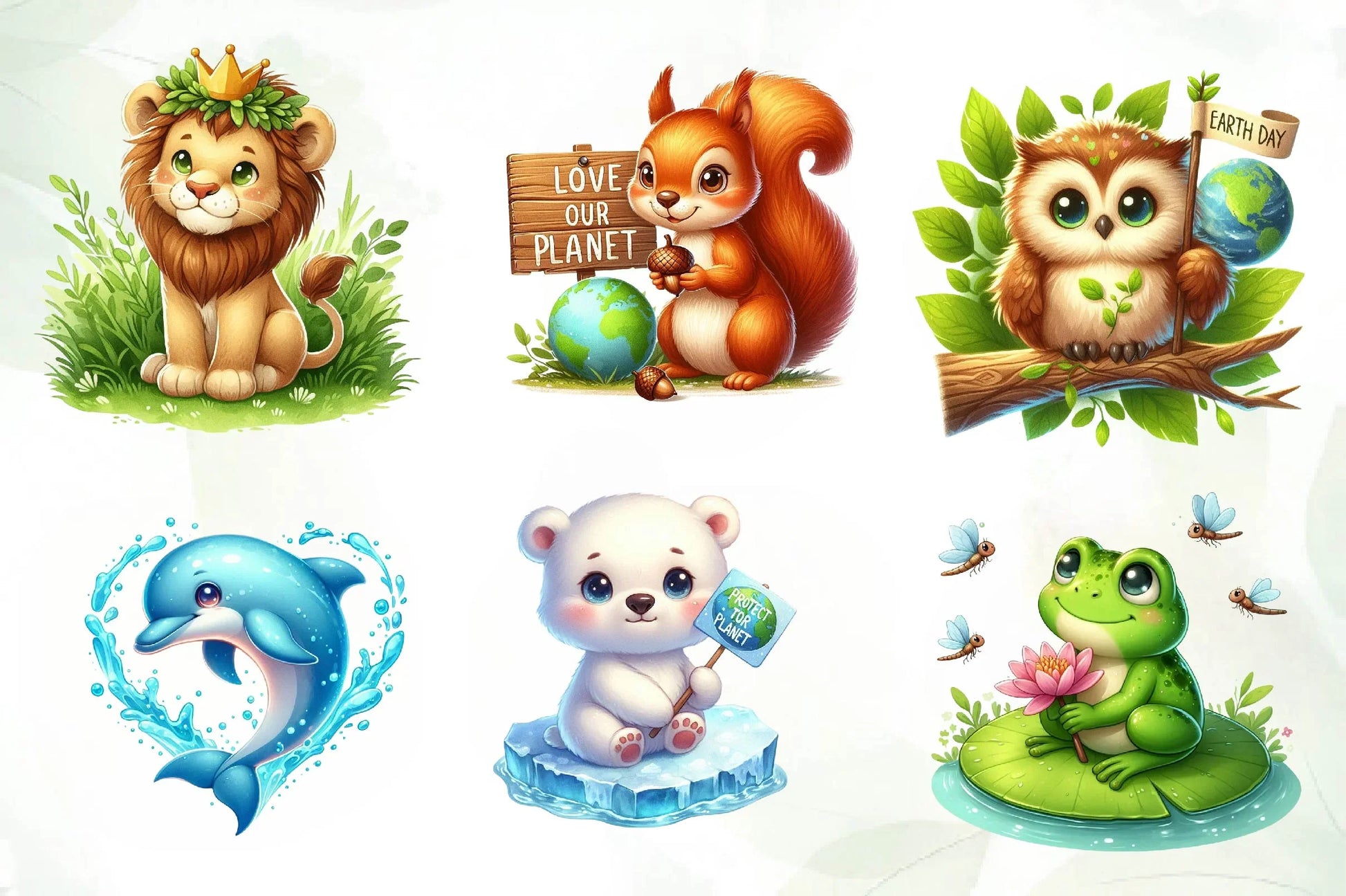 Earth Day Animals Wildlife Clipart Bundle - CraftNest - Digital Crafting and Art