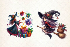 Christmas Witches Clipart Bundle - CraftNest - Digital Crafting and Art