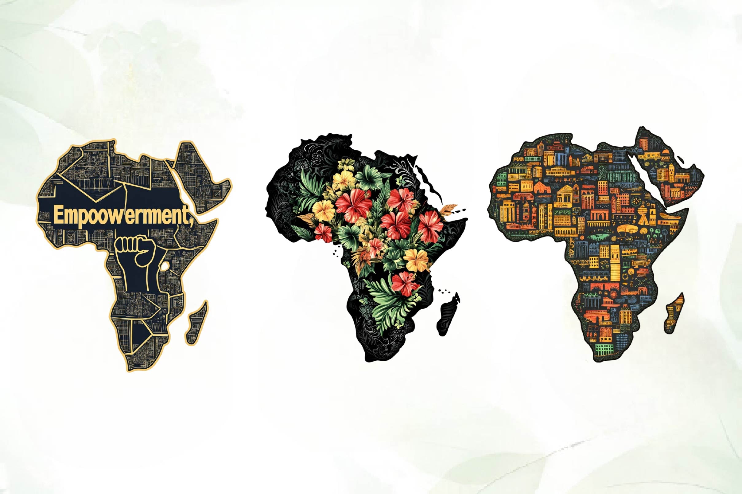 Black Month Map Clipart Bundle - CraftNest - Digital Crafting and Art