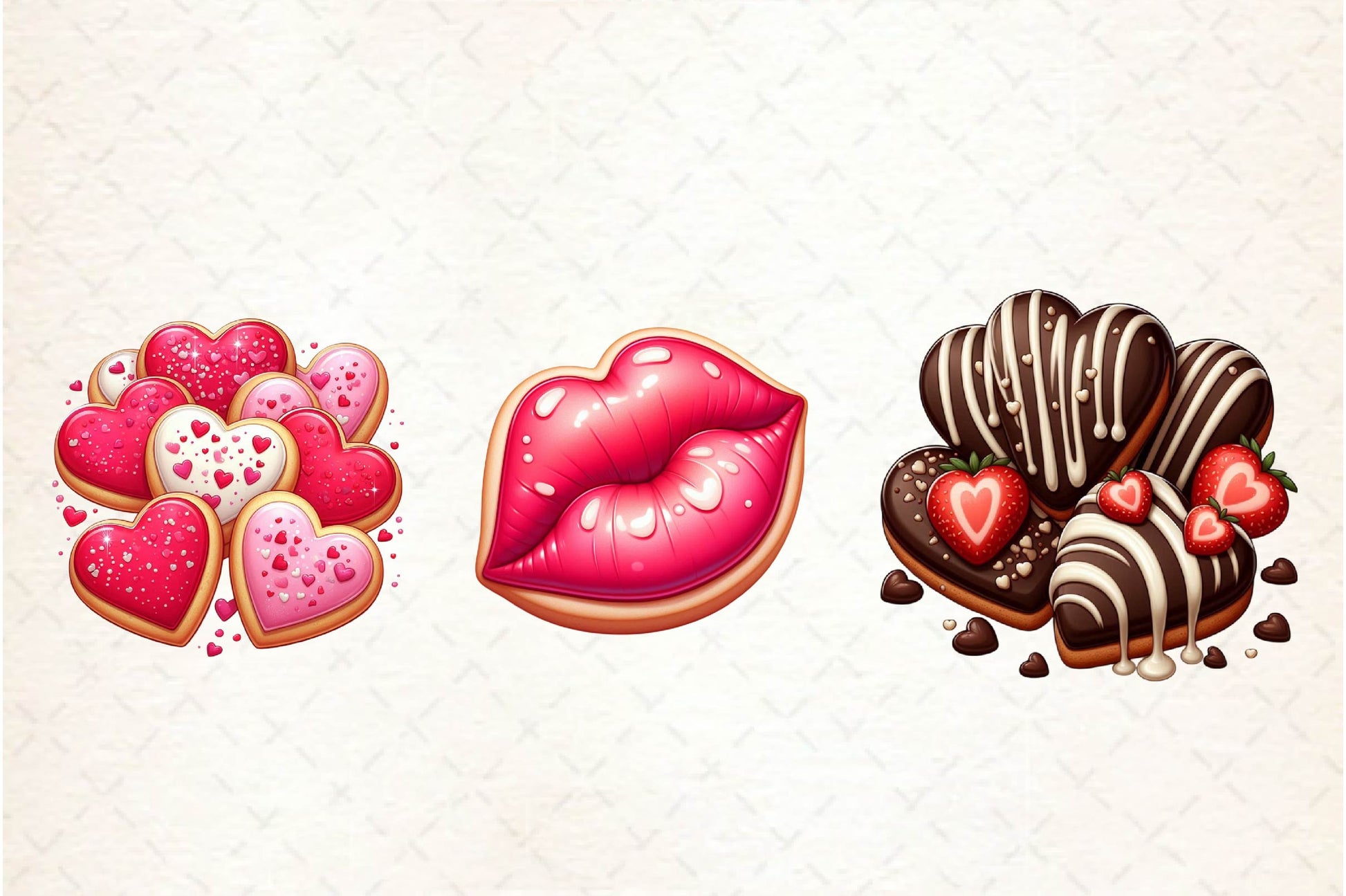 Valentine's Day Sugar Cookies Clipart Bundle - CraftNest - Digital Crafting and Art