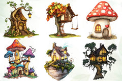 Fairy House Clipart Bundle - CraftNest - Digital Crafting and Art