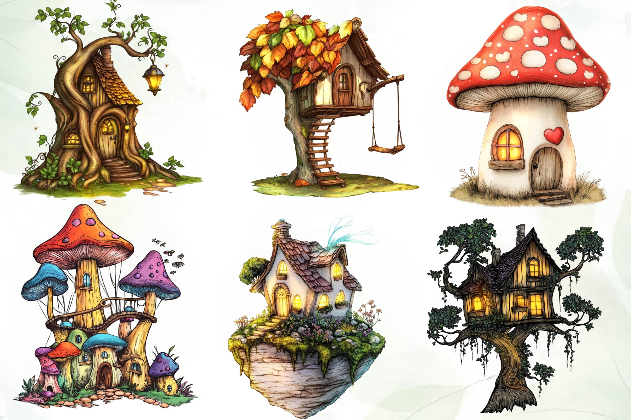 Fairy House Clipart Bundle - CraftNest - Digital Crafting and Art