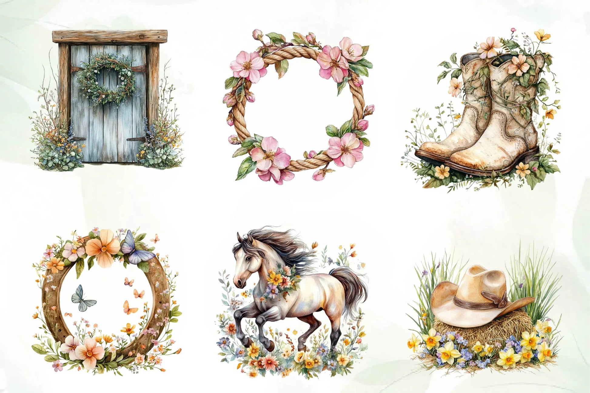 Western Spring Clipart Bundle - CraftNest - Digital Crafting and Art