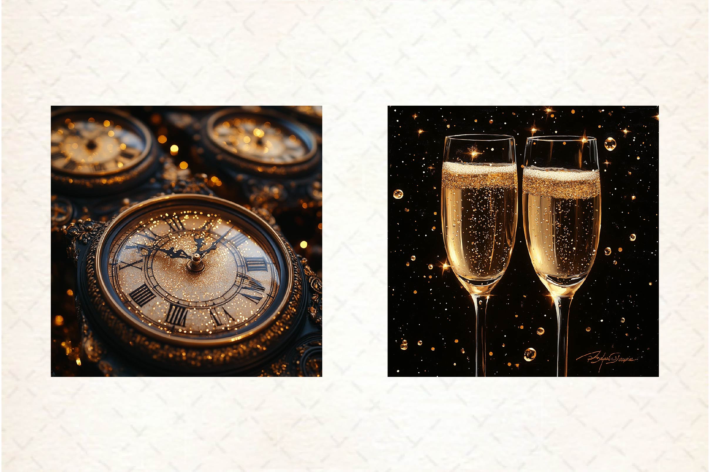 New Year's Eve Seamless Patterns Clipart Bundle - CraftNest - Digital Crafting and Art