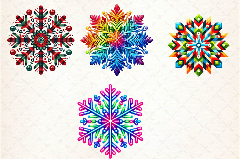 Christmas Snowflake Clipart Bundle - CraftNest - Digital Crafting and Art