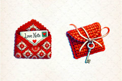 Valentine Crochet Envelopes Clipart Bundle - CraftNest - Digital Crafting and Art