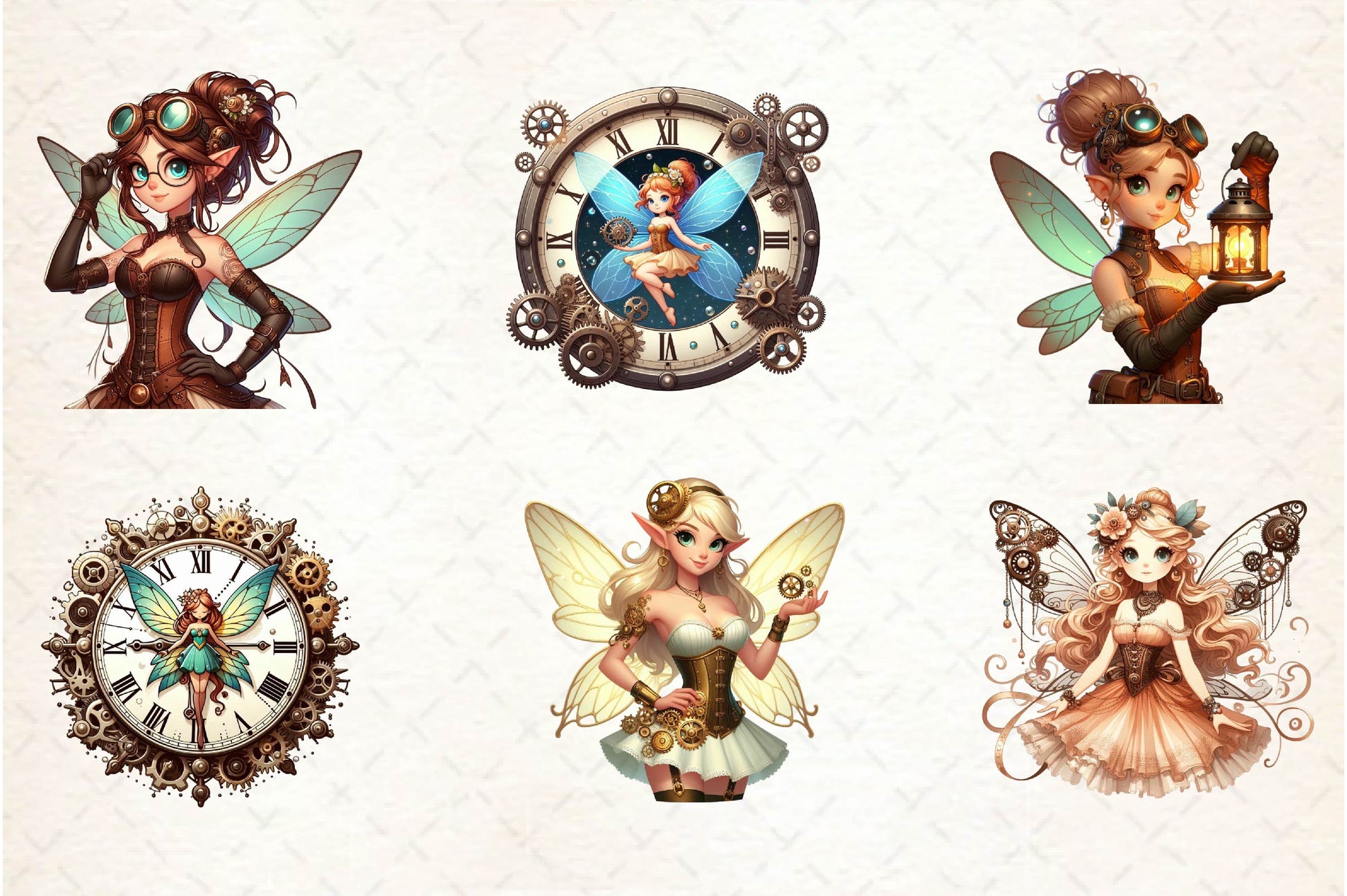 Steampunk Fairy Clipart Bundle - CraftNest - Digital Crafting and Art