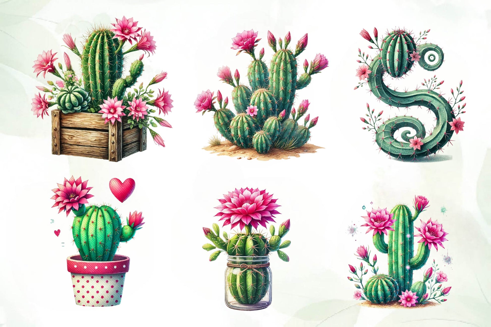 Cactus Tree Clipart Bundle - CraftNest - Digital Crafting and Art