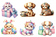 Cute Plush Toy Puppy Clipart Bundle - CraftNest - Digital Crafting and Art