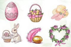 Pink Coquette Easter Clipart Bundle - CraftNest - Digital Crafting and Art