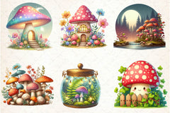 Summer Mushrooms Clipart Bundle 1 - CraftNest - Digital Crafting and Art