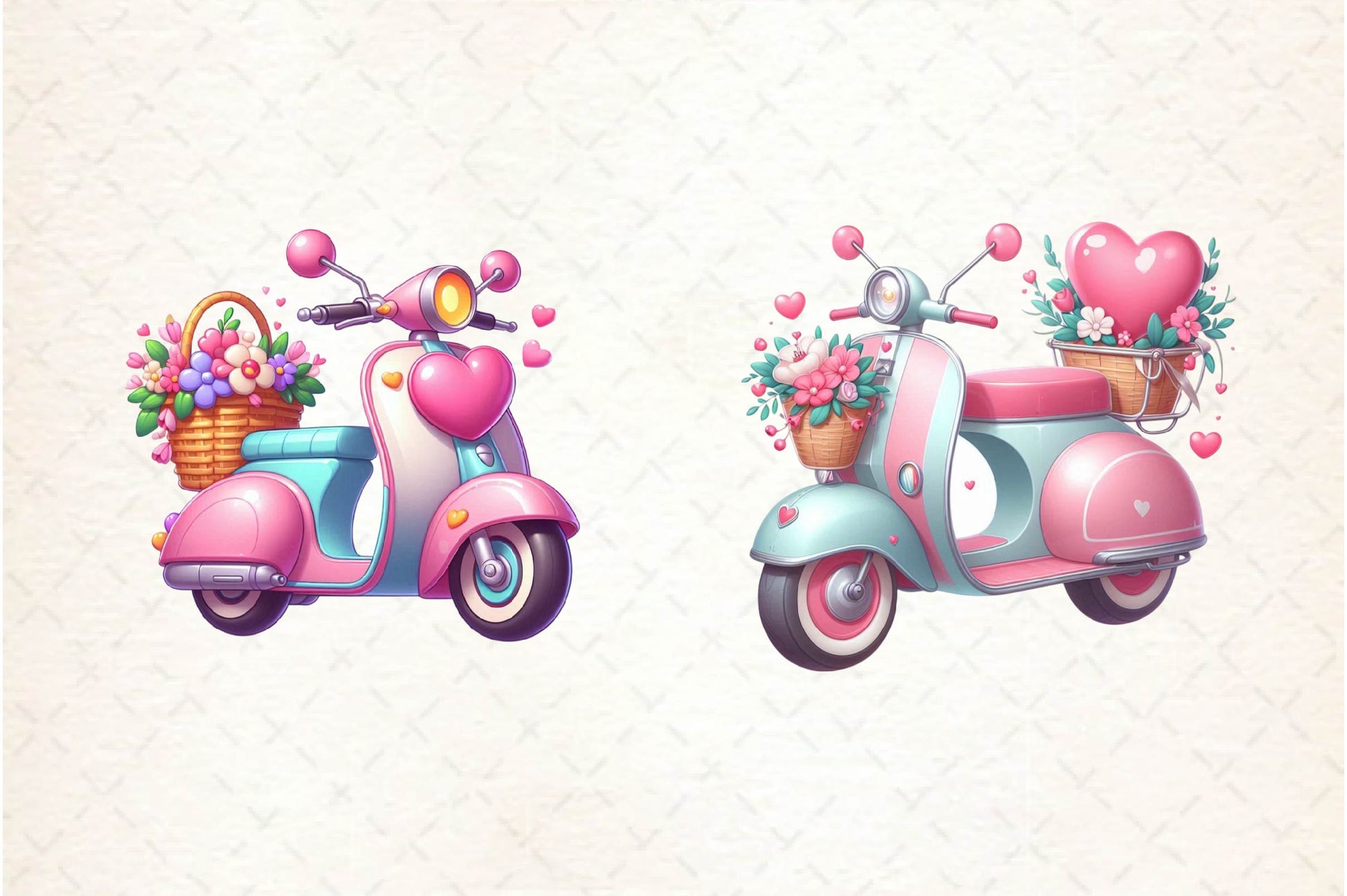 Valentines Scooter Clipart Bundle - CraftNest - Digital Crafting and Art
