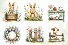 Country Farmhouse Easter Clipart Bundle - CraftNest - Digital Crafting and Art