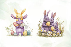 Easter Bunnies Family Clipart Bundle - CraftNest - Digital Crafting and Art