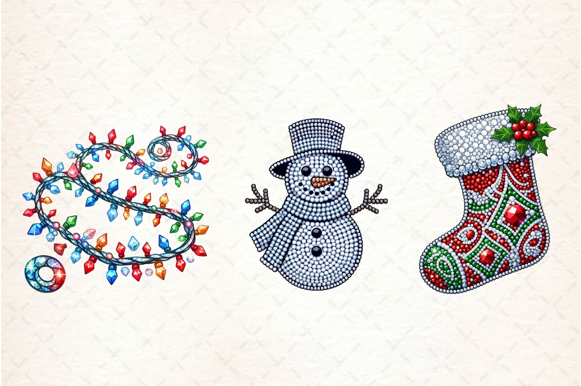 Rhinestone Christmas Clipart Bundle - CraftNest - Digital Crafting and Art