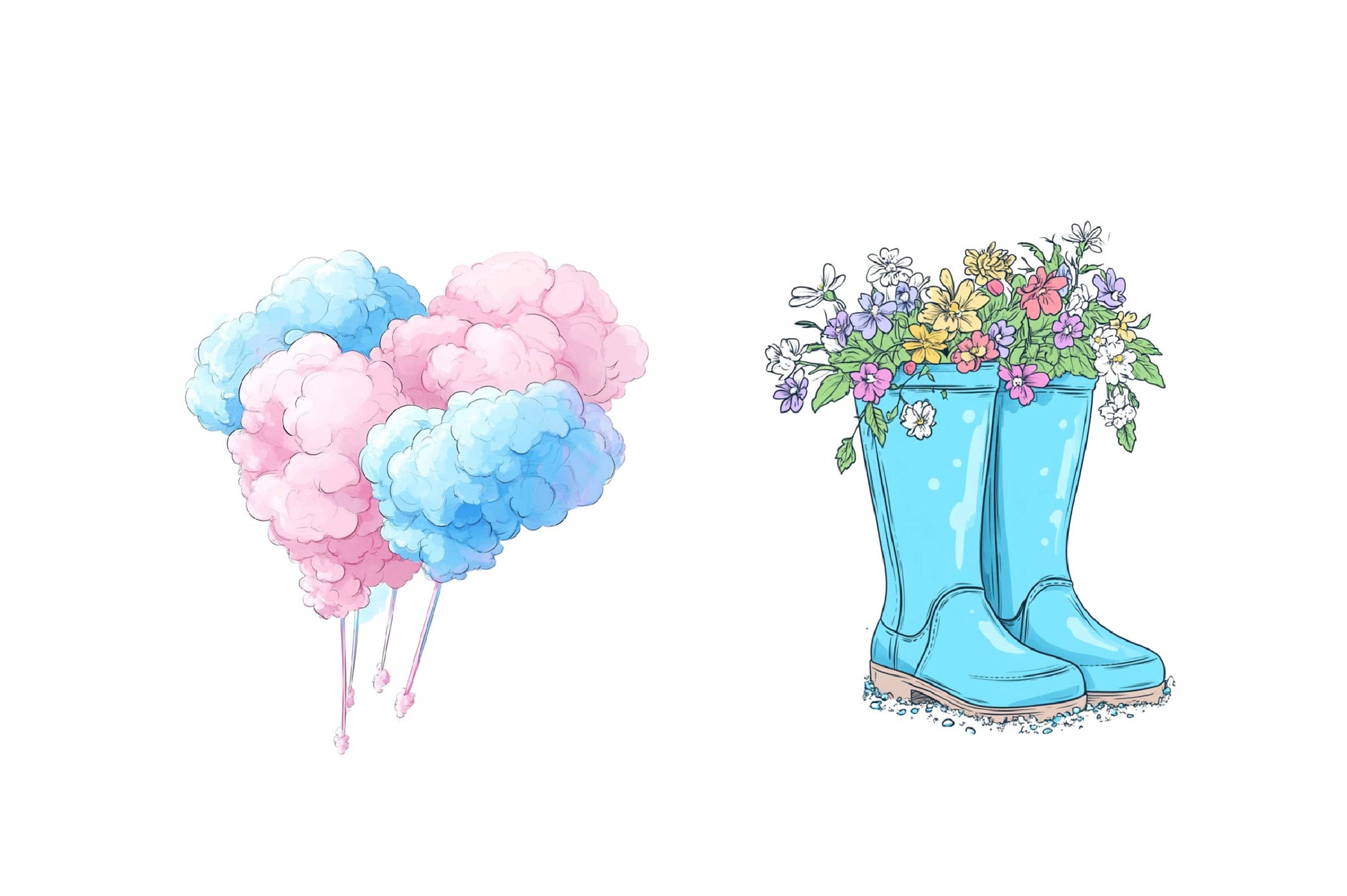 Blue Spring Season Clipart Bundle - CraftNest - Digital Crafting and Art