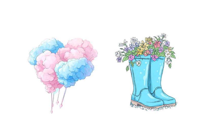 Blue Spring Season Clipart Bundle - CraftNest - Digital Crafting and Art