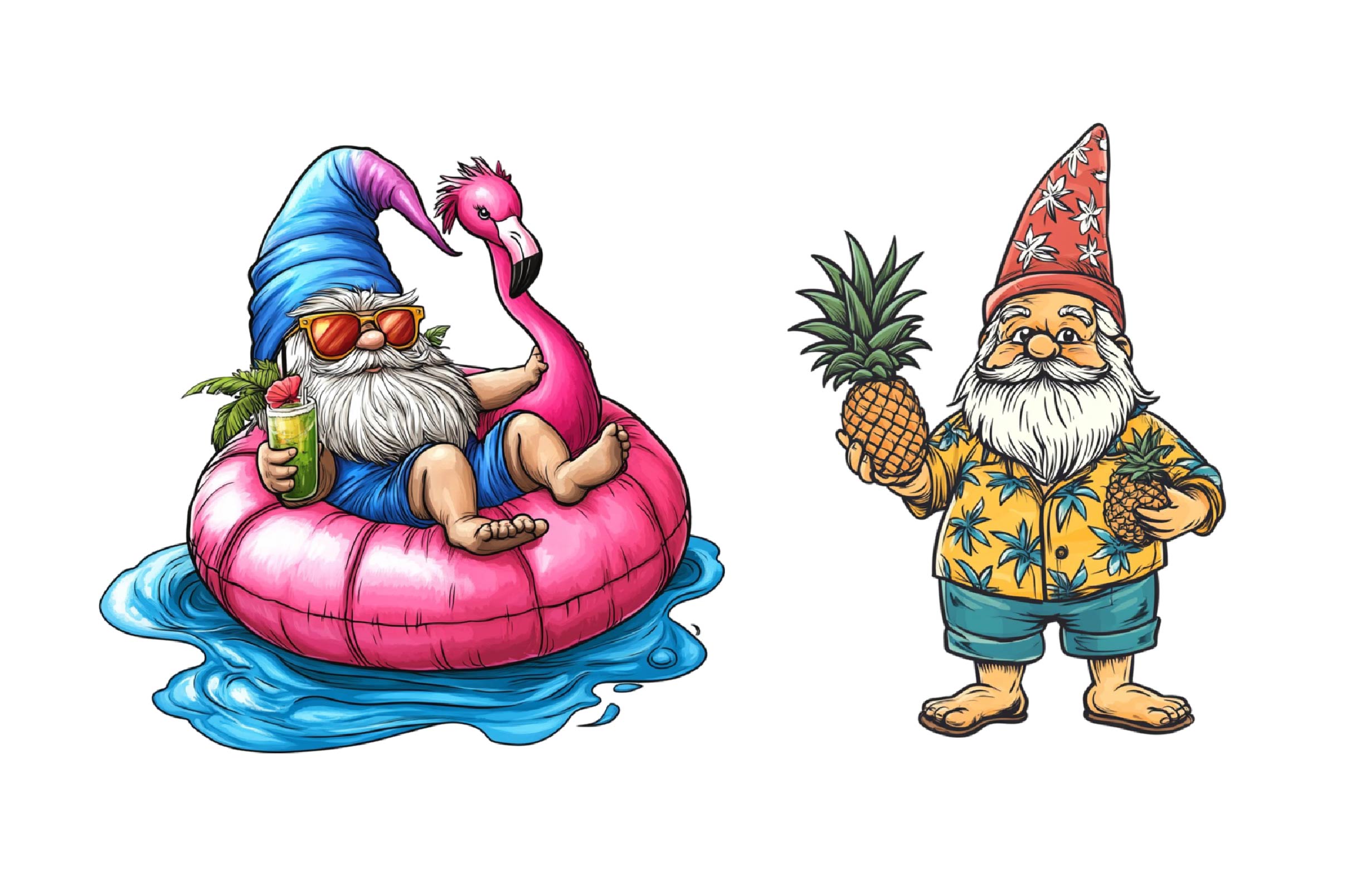 Summer Beach Gnome Clipart Bundle - CraftNest - Digital Crafting and Art