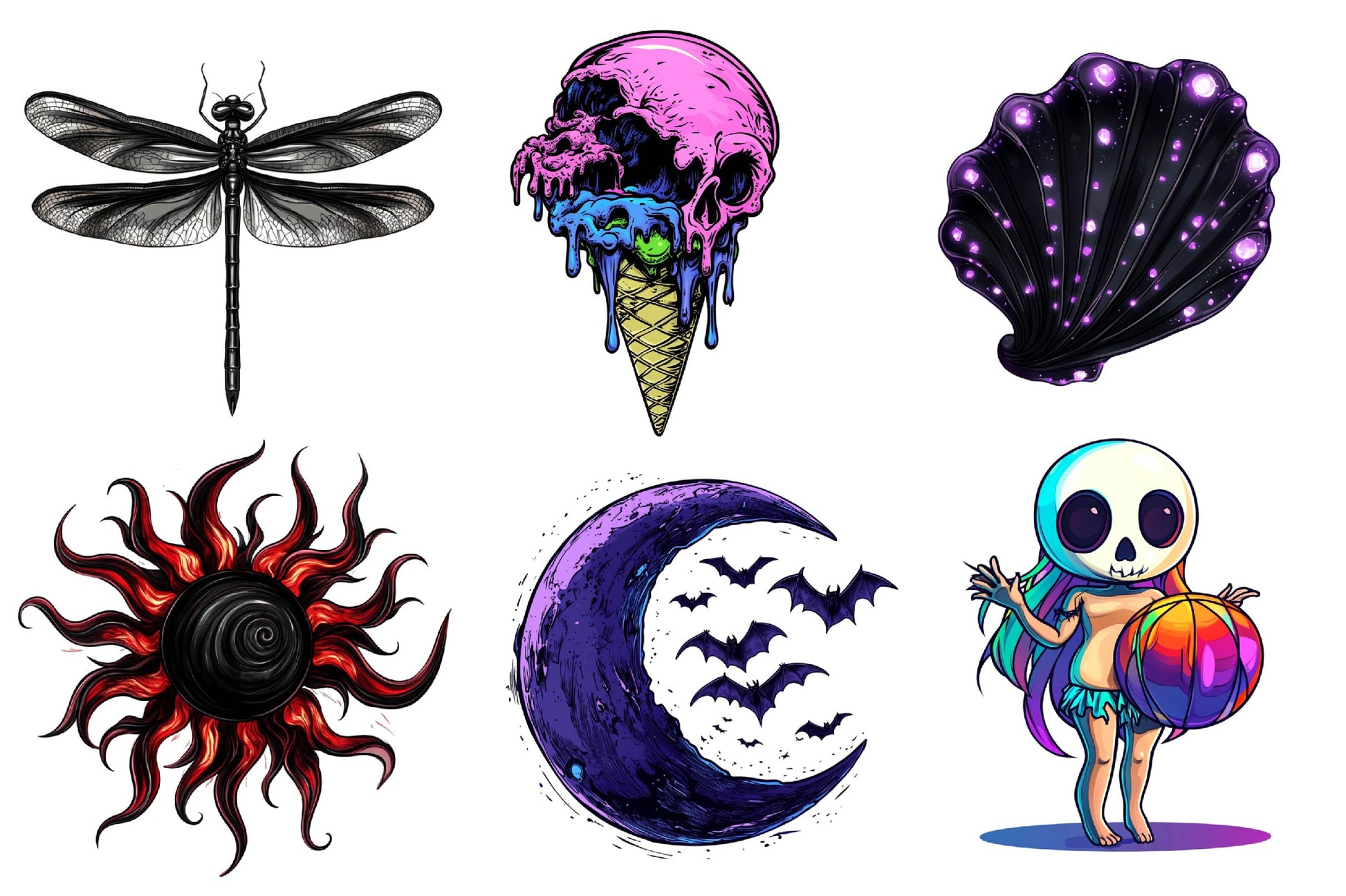 Gothic Summer Clipart Bundle 2 - CraftNest - Digital Crafting and Art