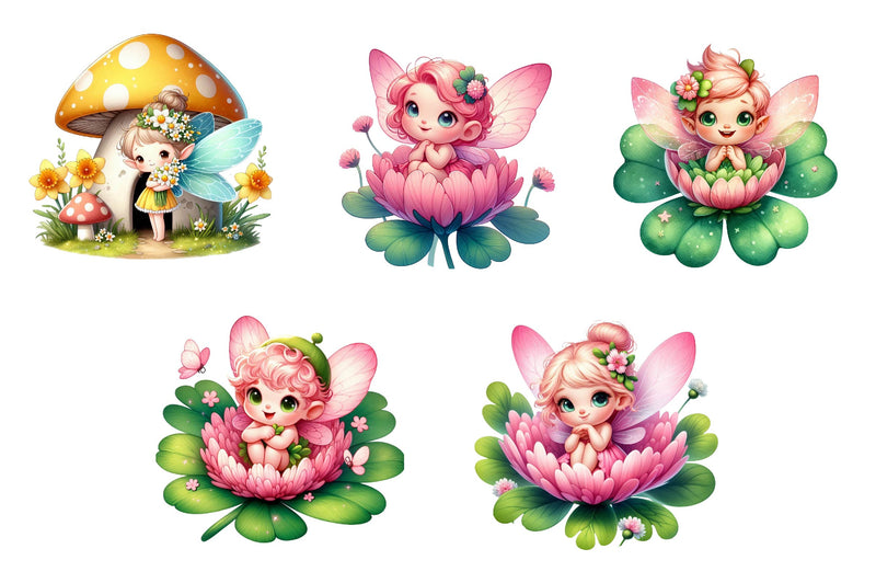 Blossoming Spring Fairy Collection Clipart Bundle - CraftNest - Digital Crafting and Art