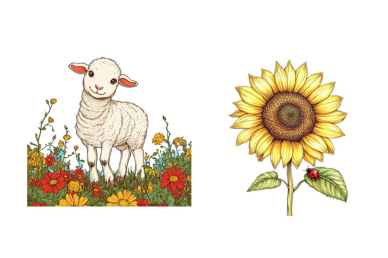 Red & Yellow Spring Clipart Bundle - CraftNest - Digital Crafting and Art