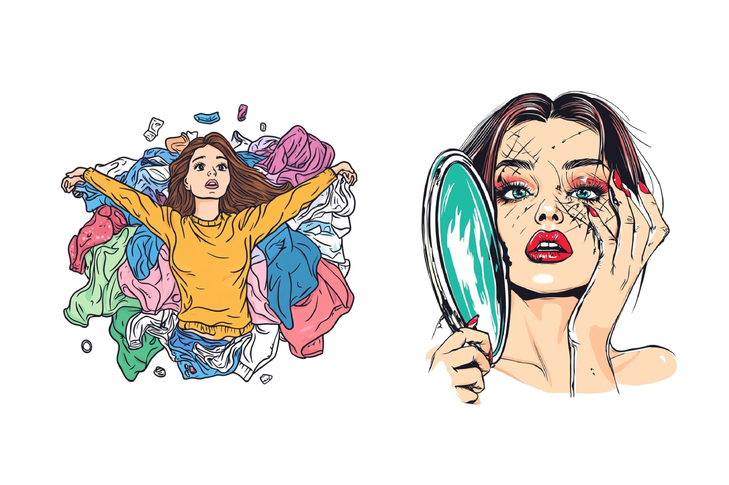 Funny Woman Clipart Bundle - CraftNest - Digital Crafting and Art