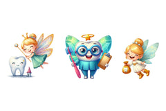 Mascot Cute Tooth Fairy Clipart Bundle 1 - CraftNest - Digital Crafting and Art