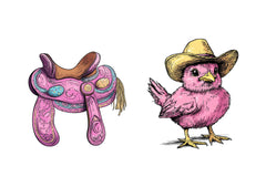 Vintage Pink Easter Western Clipart Bundle - CraftNest - Digital Crafting and Art