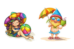 Beach Girl Gnomes Clipart Bundle - CraftNest - Digital Crafting and Art