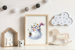 White Gnome Daisy Clipart Bundle - CraftNest - Digital Crafting and Art