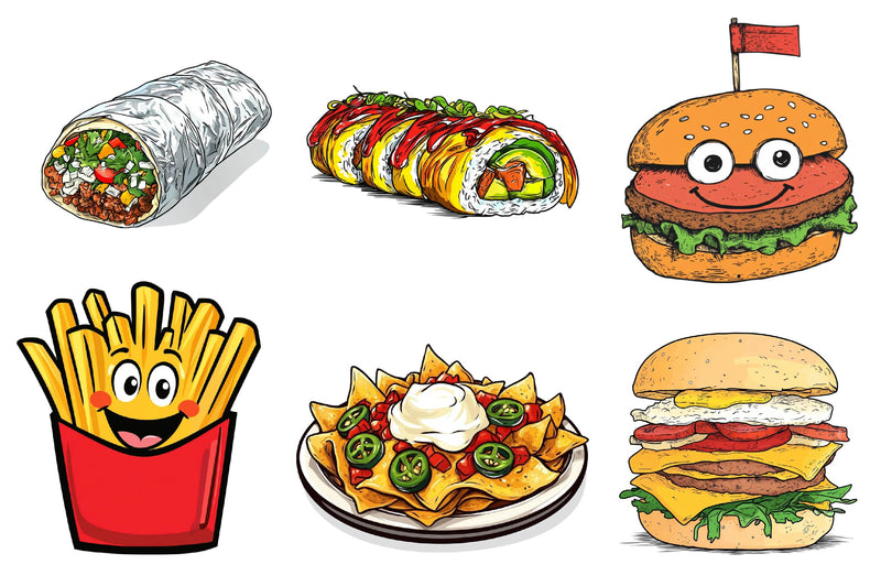 Fast Food Clipart Bundle - CraftNest - Digital Crafting and Art