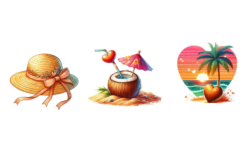 Love Summer Clipart Bundle - CraftNest - Digital Crafting and Art