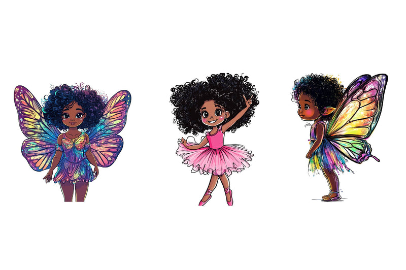 Afro Black Girl Kid Clipart Bundle - CraftNest - Digital Crafting and Art