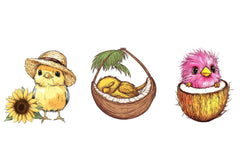 Summer Baby Bird Clipart Bundle - CraftNest - Digital Crafting and Art