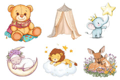 Boho Nursery Baby Clipart Bundle - CraftNest - Digital Crafting and Art