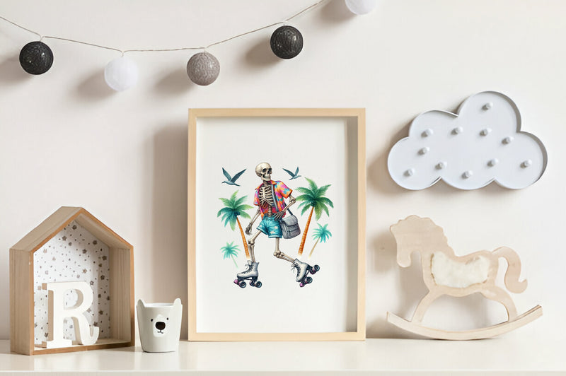 Skeleton Summer Clipart Bundle - CraftNest - Digital Crafting and Art