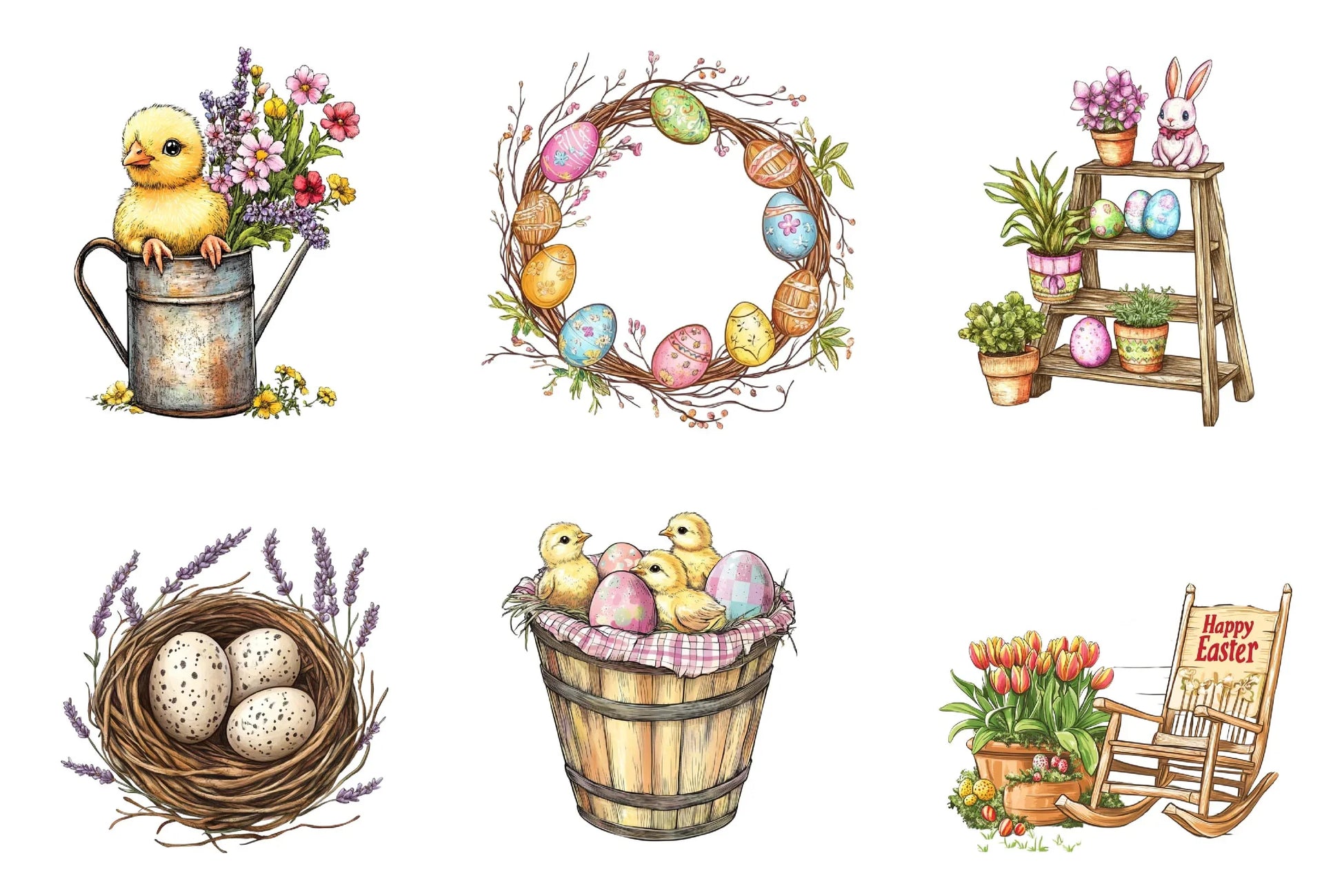 Rustic Easter Day Clipart Bundle 1 - CraftNest - Digital Crafting and Art