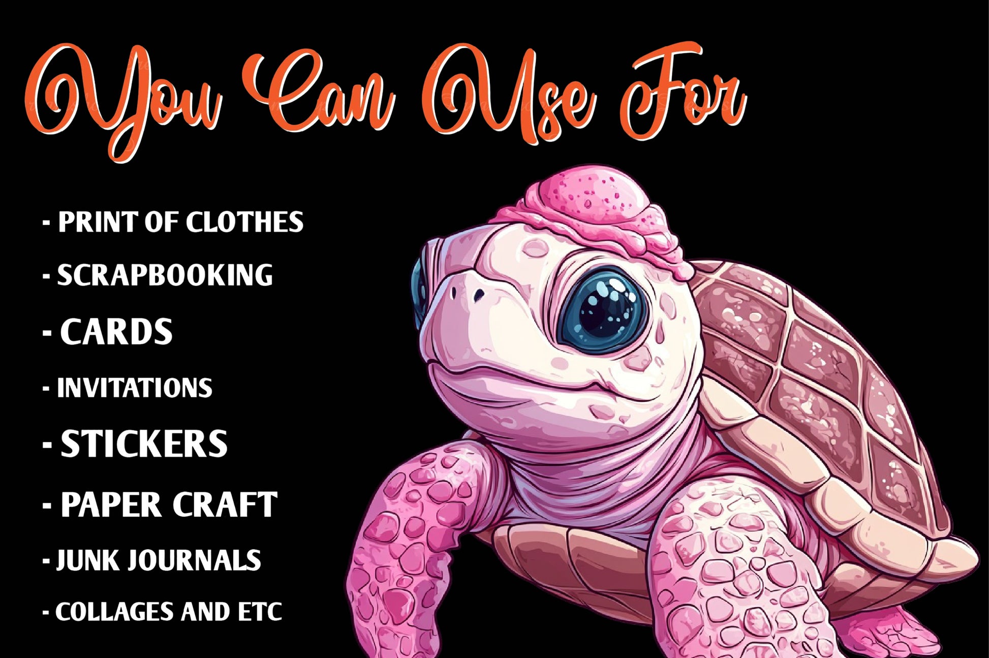 Pink Sea Turtle Clipart Bundle - CraftNest - Digital Crafting and Art