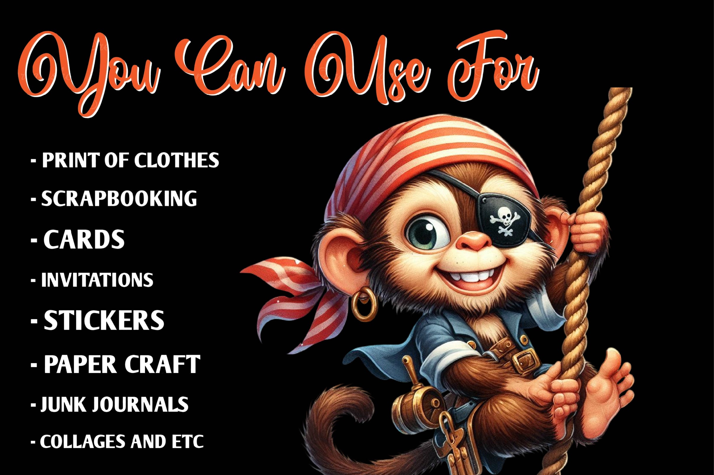 Animals Pirate Clipart Bundle - CraftNest - Digital Crafting and Art