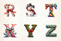 Holiday Typeface And Alphabet Clipart Bundle - CraftNest - Digital Crafting and Art