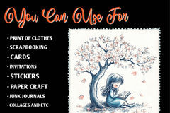 Reading Books Postage Stamp Clipart Bundle - CraftNest - Digital Crafting and Art