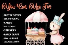 Sweets Cute Bakery Animals Clipart Bundle - CraftNest - Digital Crafting and Art