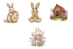 Rustic Easter Day Clipart Bundle 1 - CraftNest - Digital Crafting and Art