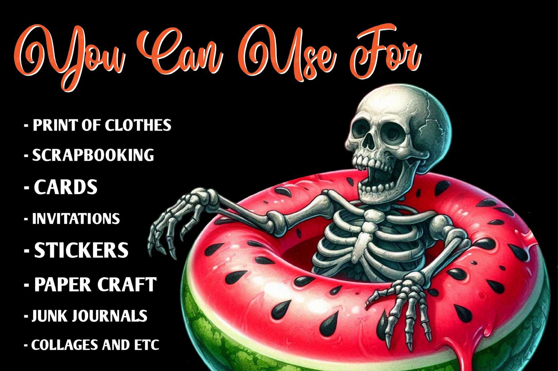Skeleton Summer Clipart Bundle - CraftNest - Digital Crafting and Art
