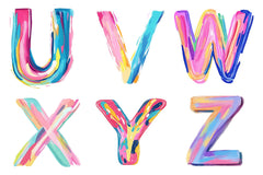 Brushstroke Letters Alphabet Clipart Bundle - CraftNest - Digital Crafting and Art