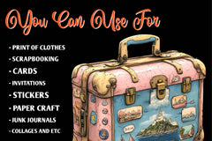 Pink Summer Santorini Travel Clipart Bundle - CraftNest - Digital Crafting and Art