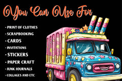 Kawaii Retro 4th Of July Clipart Bundle - CraftNest - Digital Crafting and Art