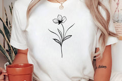 Black Wildflower Clipart Bundle - CraftNest - Digital Crafting and Art