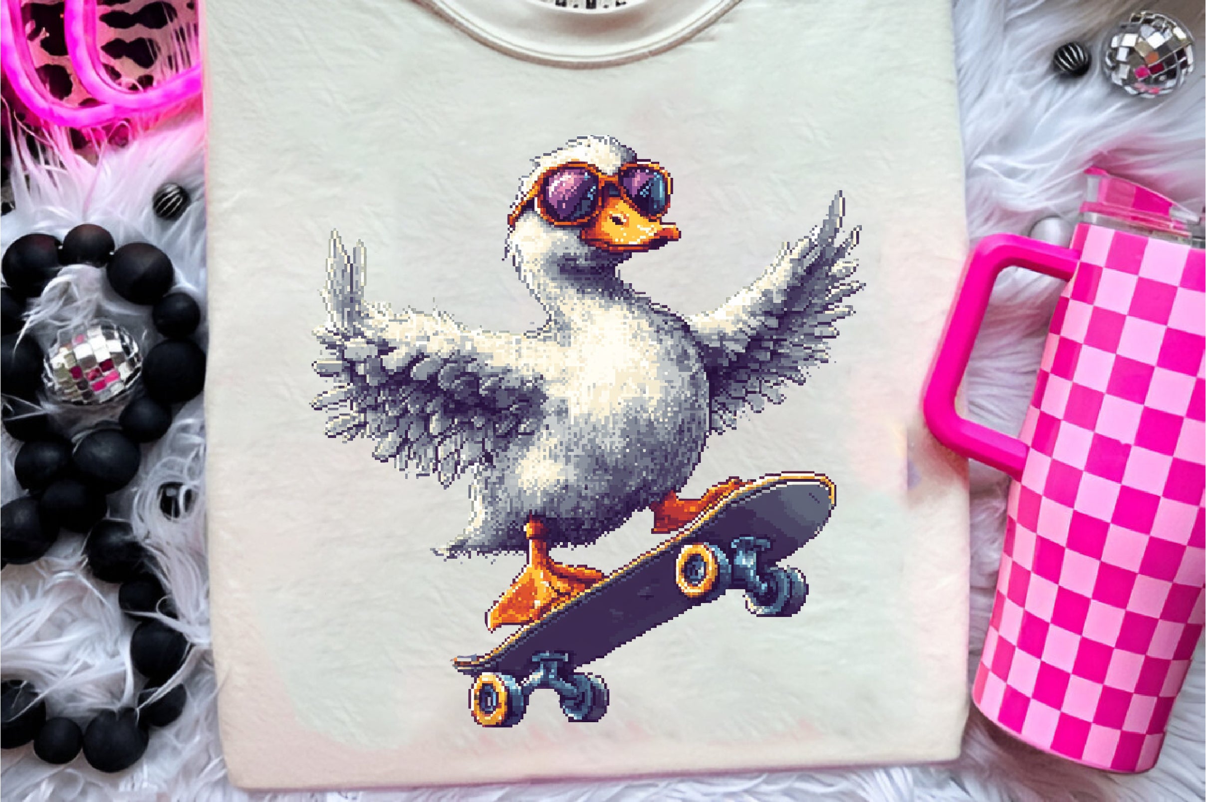 Blocky Style Funny Goose Clipart Bundle - CraftNest - Digital Crafting and Art