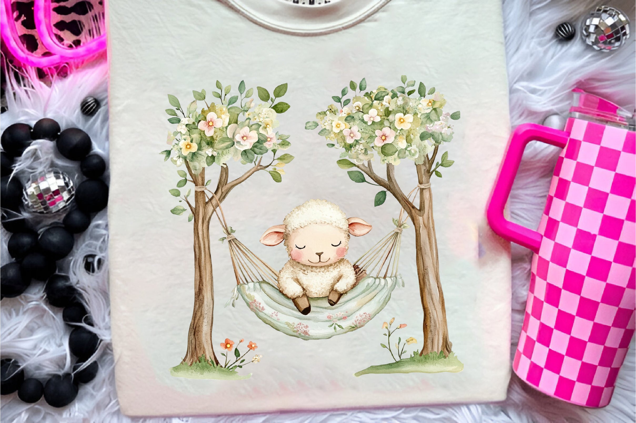 Spring Floral Baby Lamb Clipart Bundle - CraftNest - Digital Crafting and Art